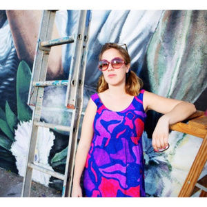 Vintage Maxi Dress in Bold Print